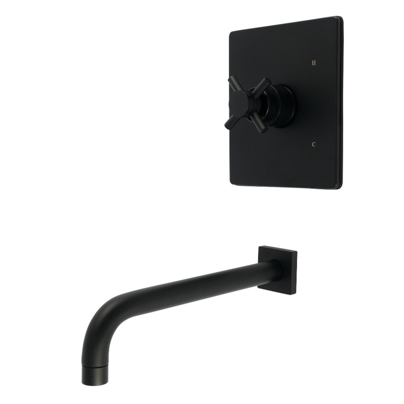 Kingston Brass Concord Single-Handle Pressure Balanced Tub Faucet, Matte Black