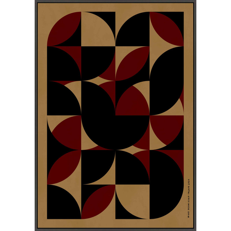 Harmonic Patterns I by Romina Gadler - Framed Wall Art, 50" H x 35" W, Black Framed Canvas