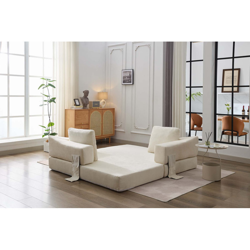 Canapé-lit pliable Minimalist, Blanc