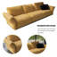 Canapé modulaire 120,08 po en polyester jaune
