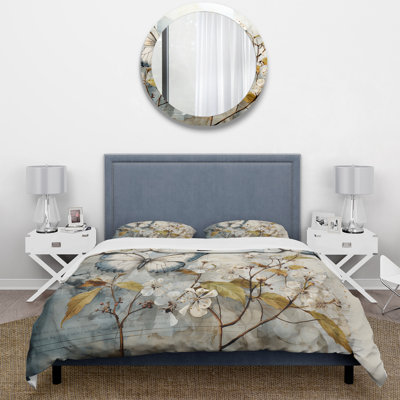 Ensemble d'édredon animaux 4 pièces - Papillon beige