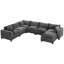 Canapé modulaire de 118 po avec repose-pieds de rangement mobile, canapé 7 places en forme de U, siège large et combinaison libre, canapé surdimensionné en chenille pour salon et appartement, 2 couleurs