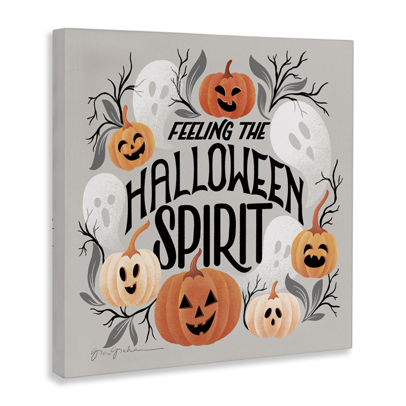 «Feeling Halloween Spirit», art mural sur toile par Gia Graham, H 24 po x l 24 po