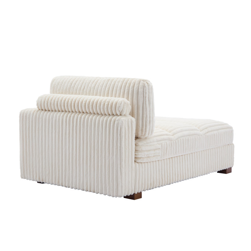 Bukvice Chaise Lounge, Right Hand Facing, White