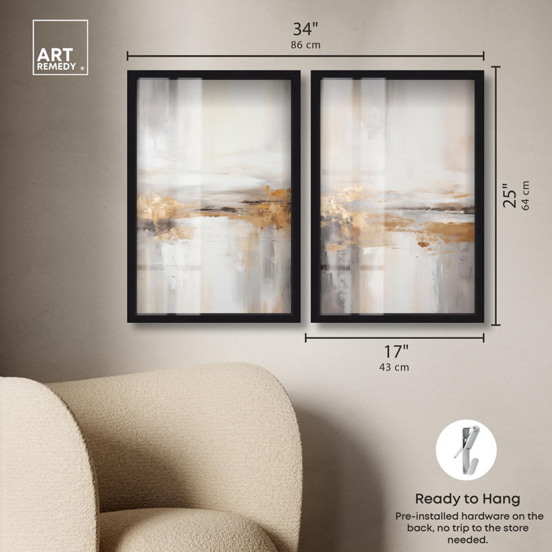 Gilded Luxe Glam Art , H 25 po x l 17 po, Noir