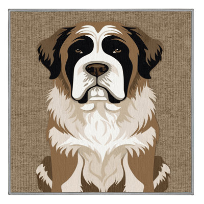  Washable Saint Bernard Dogs Area Rug