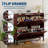 4-Flip-Drawer Shoe Cabinet – Wooden Entryway Organizer with Adjustable Shelf, Hidden Shoe Rack for Hallway & Living Room-1291602154