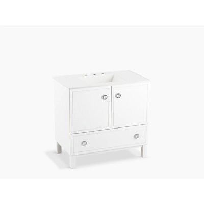 Jacquard 36" Vanity Base Only with Furniture Legs, 2 Doors and 1 Drawer