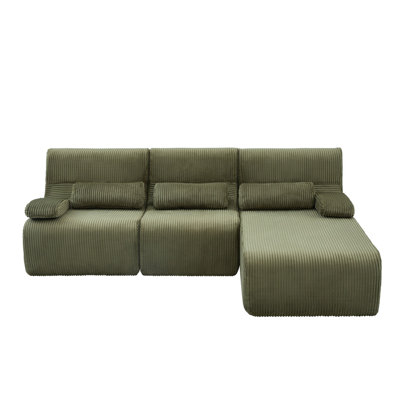 Canapé d'angle rembourré de 250 cm avec méridienne