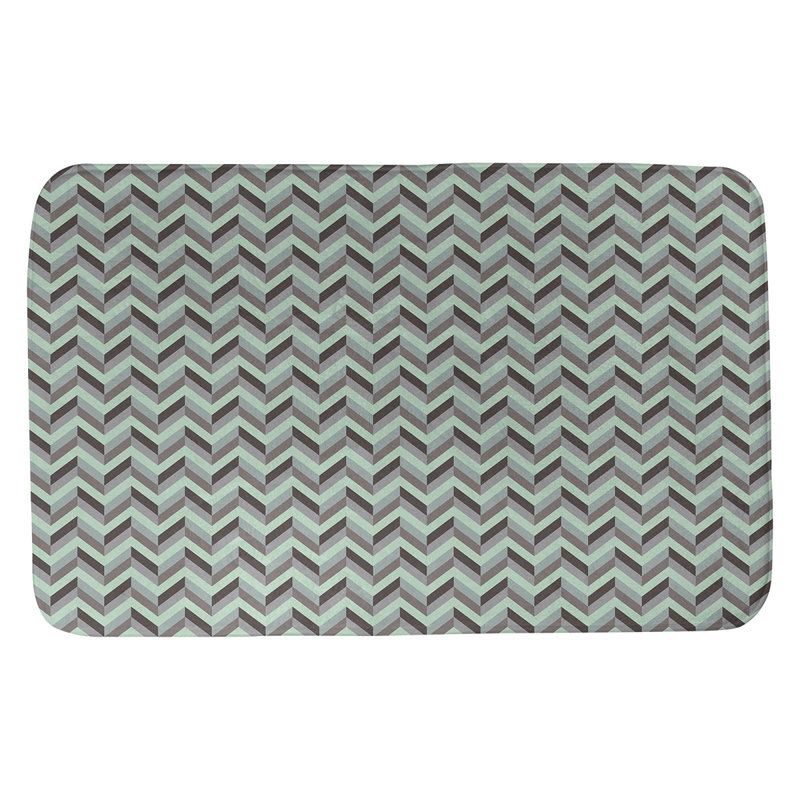Leffel Memory Foam Non-Slip Bath Rug, 21" W x 34" L, Pink/Purple