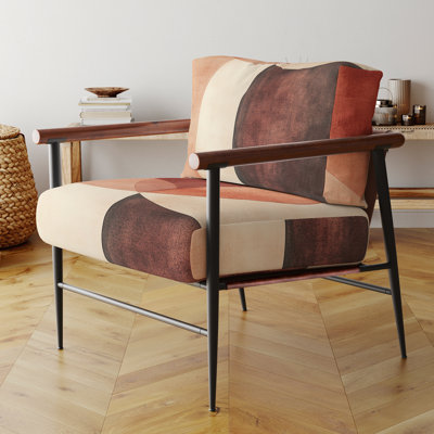 Chaise d'appoint abstraite transitionnelle moderne - Fauteuil Terracotta Balance IV