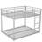 Metal Bunk Bed, Low Bunk Bed With Ladder-1632454712-1632454715