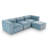 101" Performance Velvet Modular Sectional With Reversible Chaise Ottoman-463014360