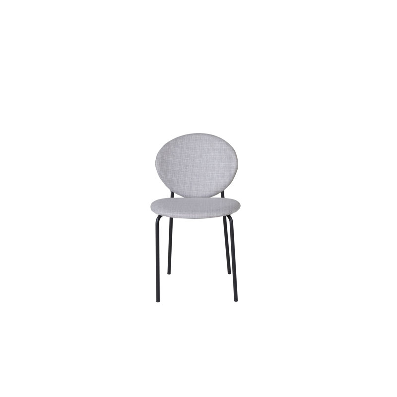 Anjan 49cm H Polyester Blend Upholstered King Louis Back Side Chair, Grey
