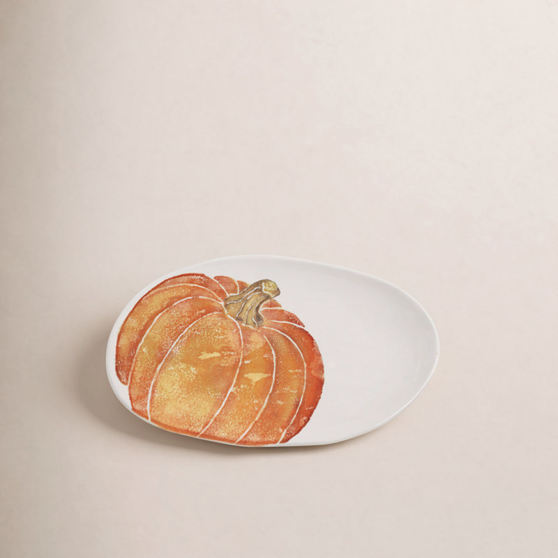 VIETRI Pumpkins Terra Bianca Platter