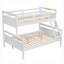 Lit superposé simple au-dessus d'un lit double en bois de pin massif pour une chambre d'enfant ou d'invité