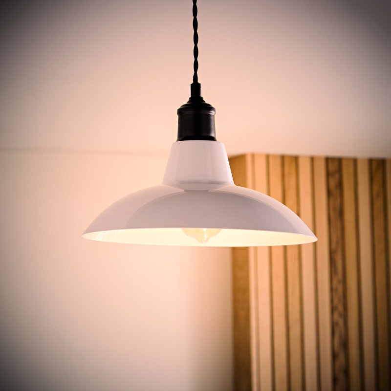 12.2cm H Metal Bowl Pendant Shade ( Clip On ), White
