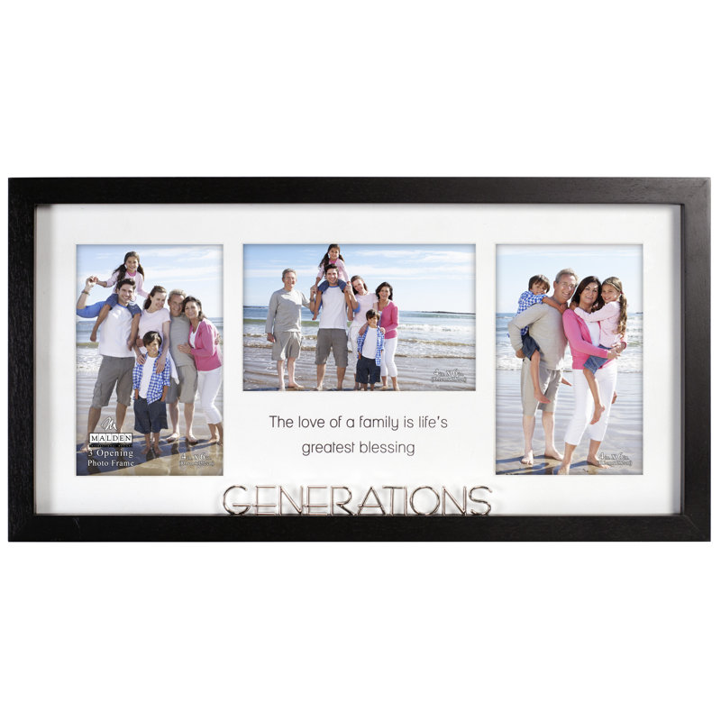 Black Matte Collage Picture Frame with Glass Cover