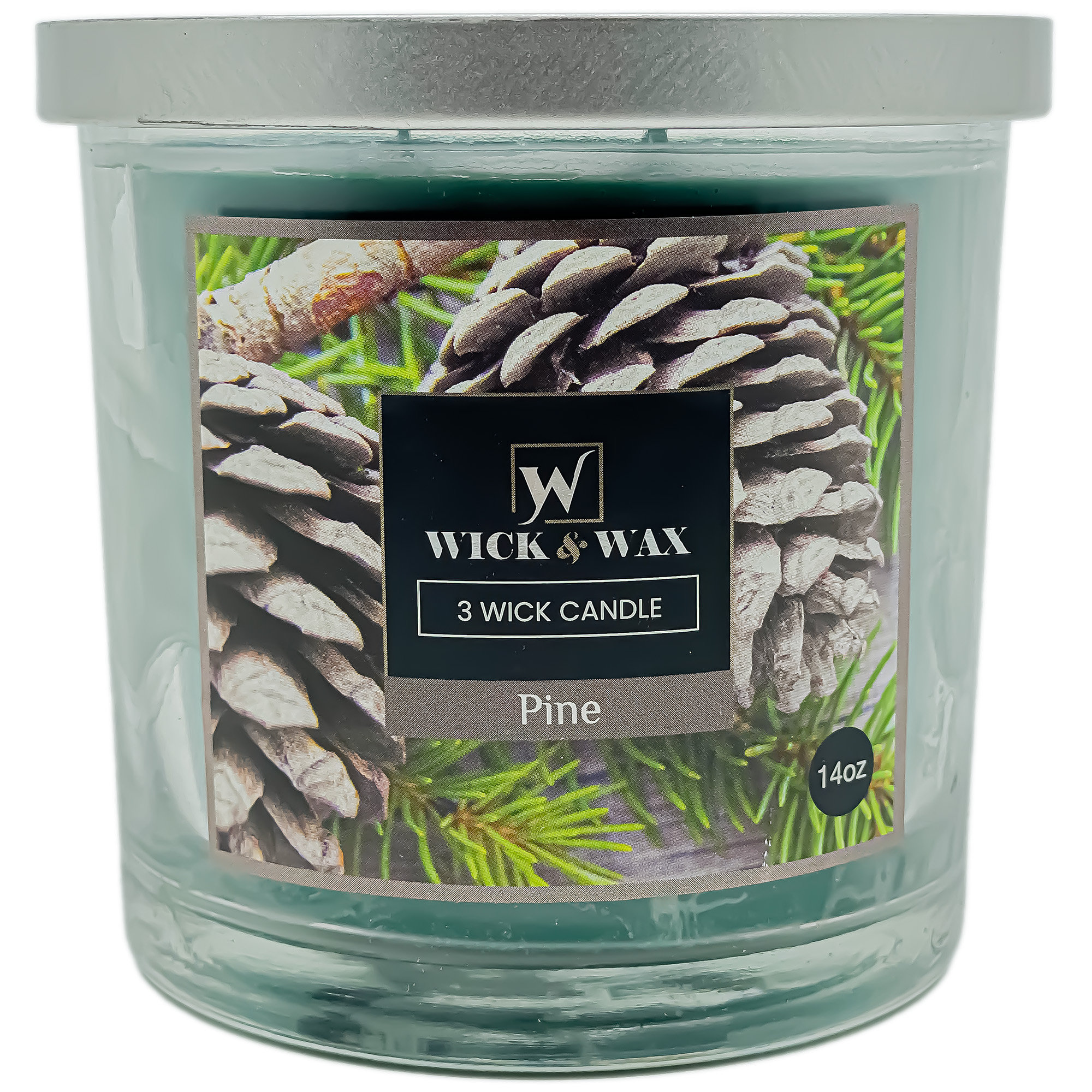 Nicole Fantini Collection Pine Scented Jar Candle (3-wick) - 14oz | Wayfair