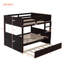 Lit superposé double au-dessus de double avec lit gigogne simple, structure en pin robuste et conception polyvalente pour une efficacité maximale de l'espace