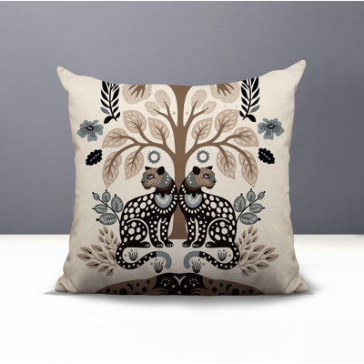 Zim Leopard Reversible Indoor/Outdoor Square Pillow