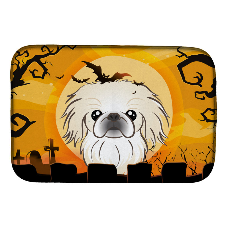 Tapis de séchage halloween pékinois