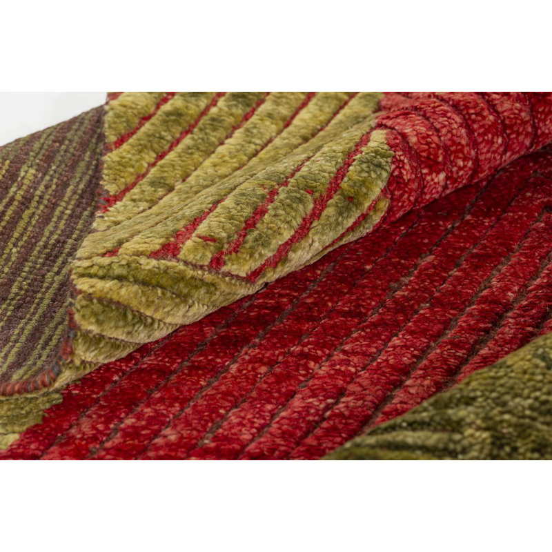 Minos Wool Geometric Area Rug, Rectangle 2' x 3'