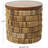 Swissvale Seagrass Handmade Linear Wrapped Coffee Table with Teak Wood Top-968792185