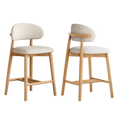 Solid Wood Upholstered Dining Chair（set of 2）