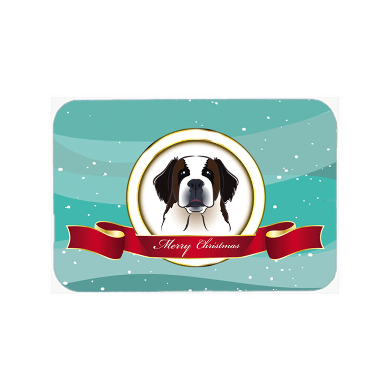 Planche à découper en verre de noël caroline-trésors saint bernard merry