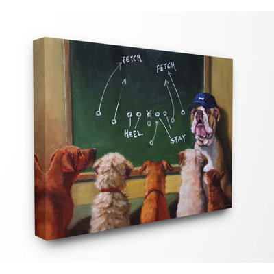 «Dog Football Team», ensemble d'impression sur toile