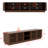 4-Door 2-Shelves TV Stand With Cable Management Holes