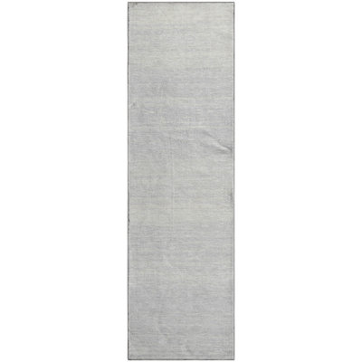 Premium Machine Washable Prisco Silver Rug
