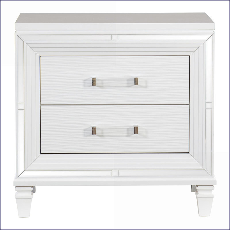 Table de chevet 2 tiroirs Glamour