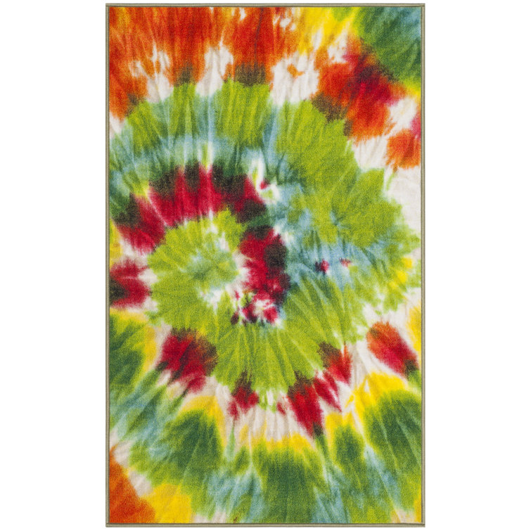 Dawna Floral Green/Orange Area Rug