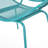 Outdoor Teal Chair - Iron, Playful Shell Design, 25.22" W X 25.77" D 34.68" H 25.22"W 25.77"D 34.68"H Chairs Iron Frame, Stable Three-Legged Structure For Patio