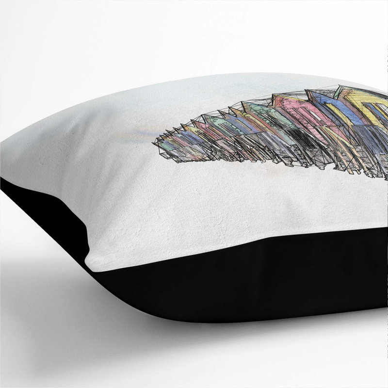 Square Throw Cushion, 55 x 55 cm, Black