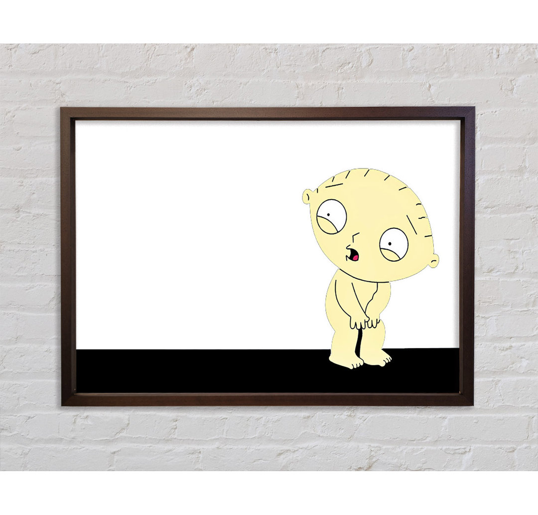 Family Guy Stewie Naked - Einzelner Bilderrahmen Kunstdrucke auf Leinwand