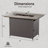 Wyland Industrial Style Outdoor Fire Pit Set - 2 Chairs, 3-Seat Sofa, Propane Gas Fire Table, 2 Ottomans With Weather-Resistant Cusions-1299395344