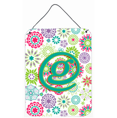 Letter Flowers Initial by Denny Knight Graphic Art Plaque