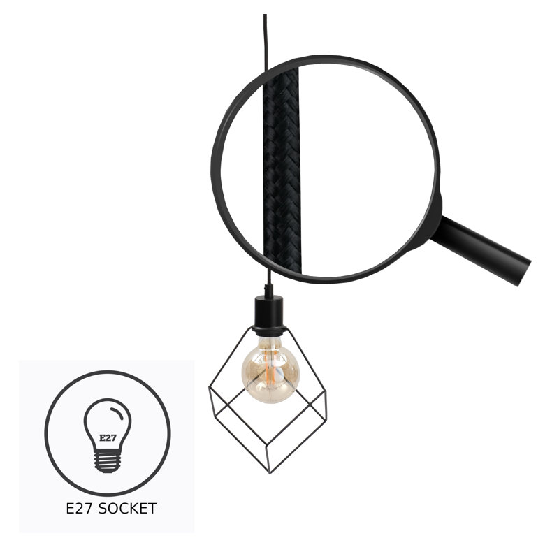 Bohannon 3 - Light Geometric Pendant, Black