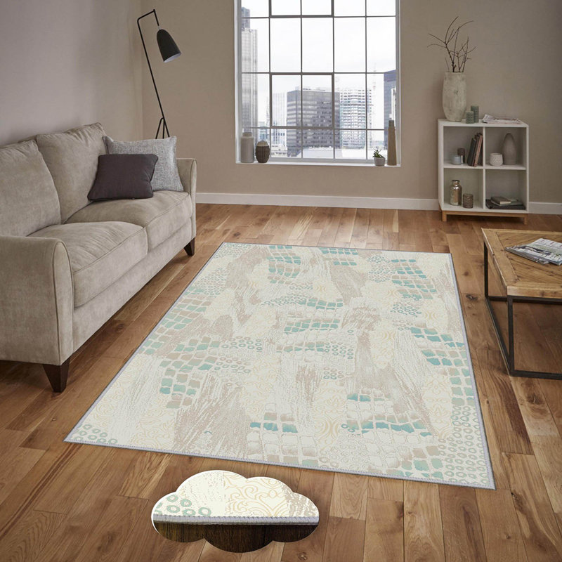 Luxurious 3D Printed Area Carpet, 5.9 x 9.2 Feet | 1% Polyester, .3 in Pile Height, 65 g/m² | Antibacterial & Non-Slip Underside, Machine Washable for Easy Care | Perfect for Living Room, Bedroom, or Office Décor