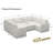 Seybert Modern U-Shaped Velvet Chenille Sectional Sofa For Living Room-2005509185