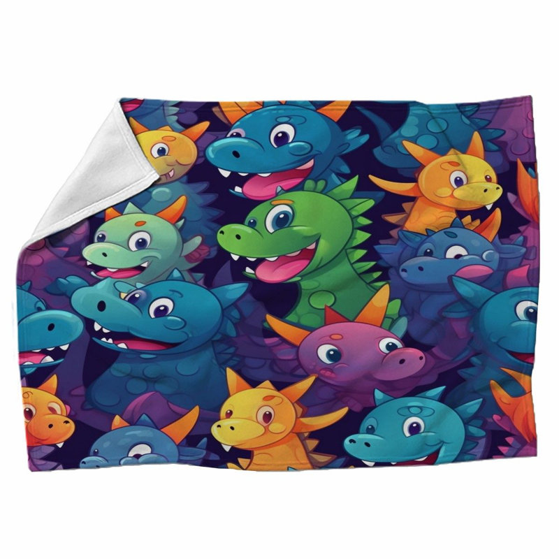 Machine Printed Throw Blanket, 51" W x 60" L
