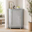 Armoire de rangement de coin Ambrelth avec tablette réglable et butoir de porte magnétique-130841213