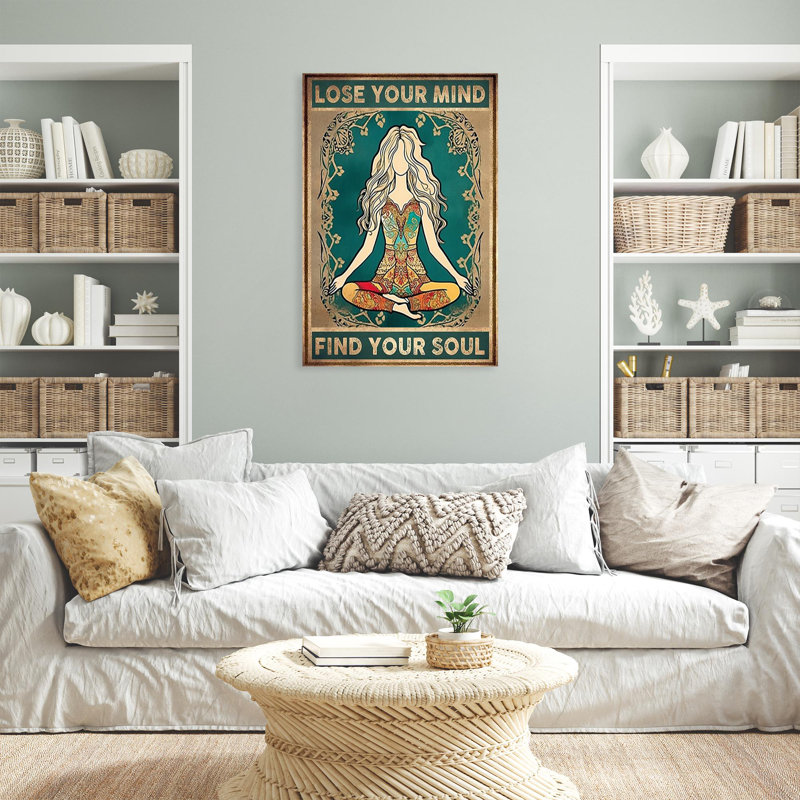 «Yoga Lose Your Mind On», impression sur toile, H 36 po x l 24 po x P 1,25 po