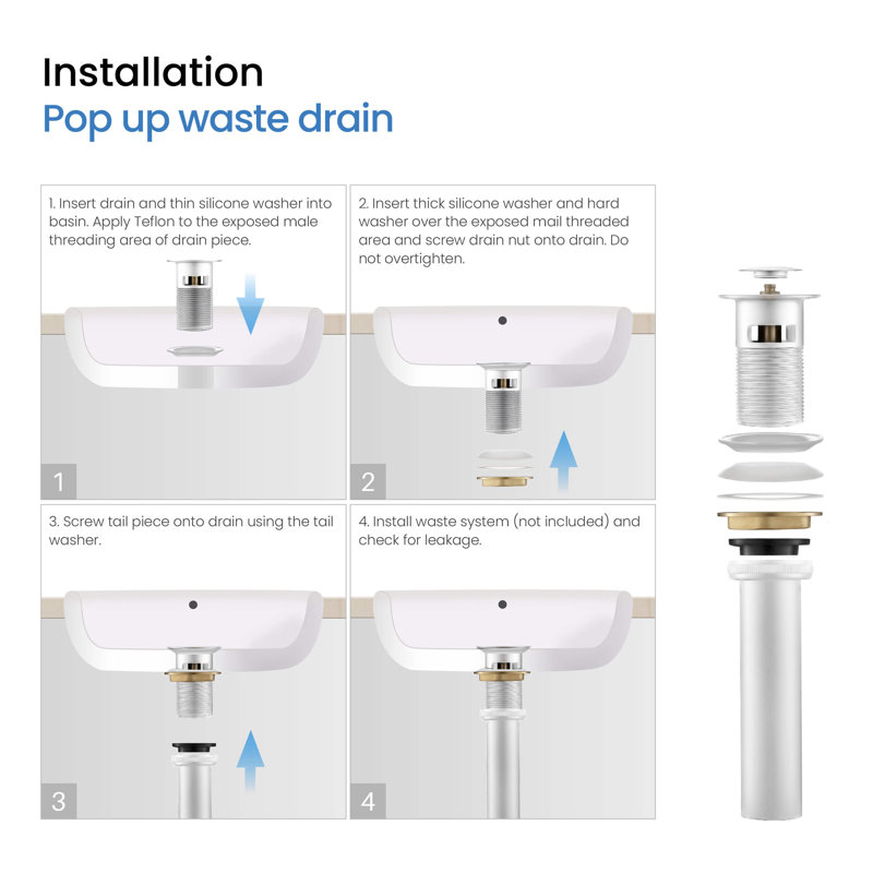 Robinet de salle de bain à un trou cubique avec ensemble de bonde optionnel, Blanc mat, Drainage inclus