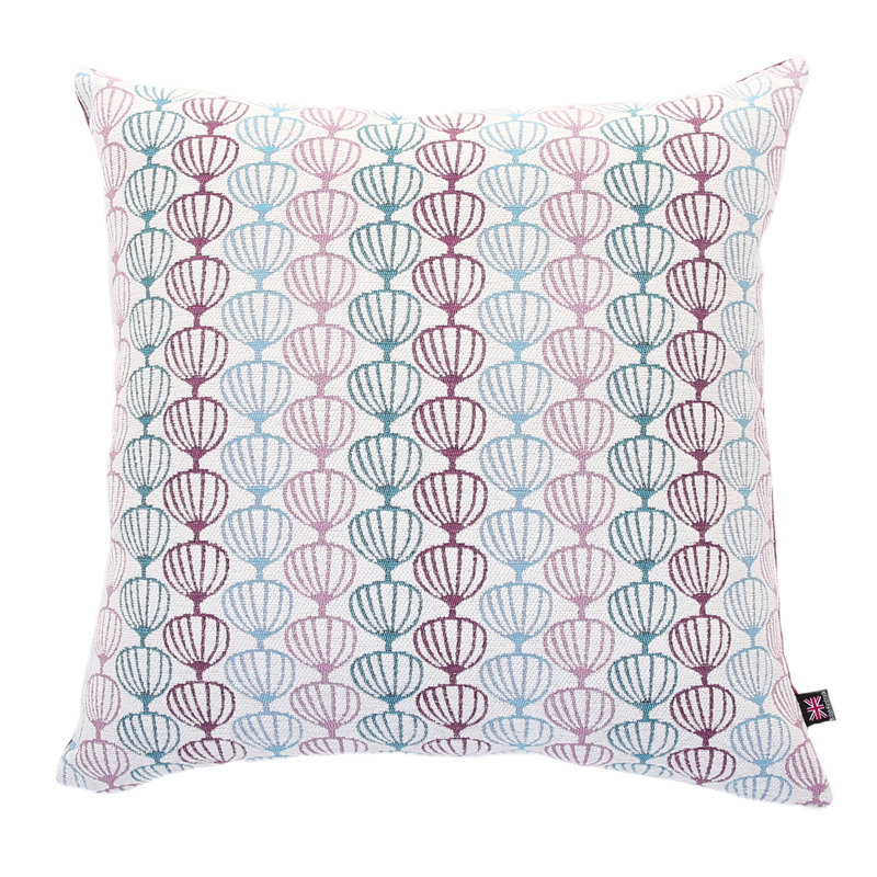 Caudle Square Cushion, 43 x 43cm, Purple/Blue/White