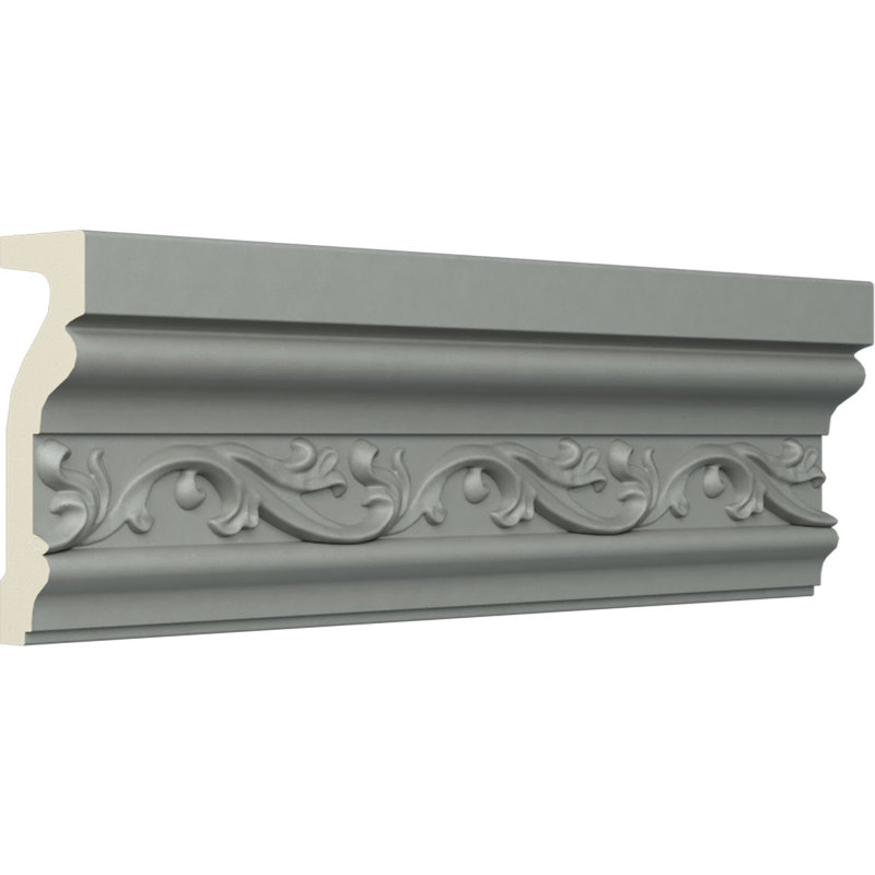 Primed Geometric Polyurethane Chair Rail Moulding Sample