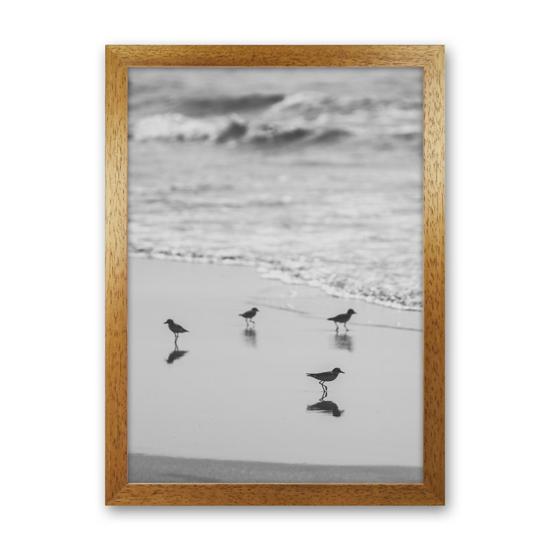 Beach Club by Victoria Frost - Print, 34cm H x 25cm W x 3cm D, Oak Framed